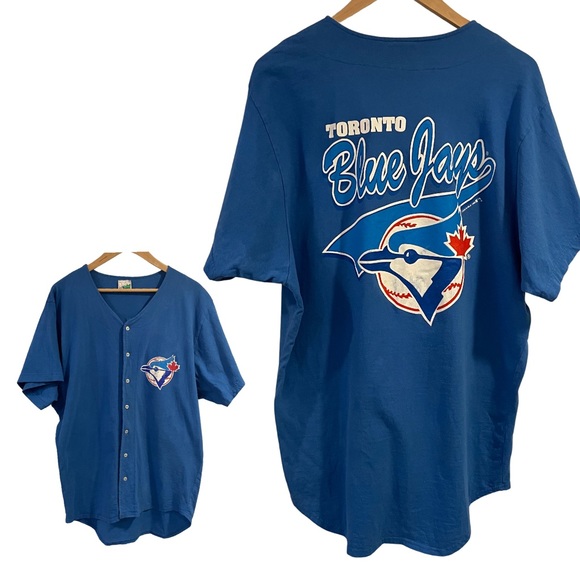 2 Waves Tops Vintage 992 Toronto Blue Jays Lrg Baseball Shirt